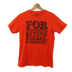 ディーゼル 半袖Ｔシャツ トップス ロゴT コットンT スカル メンズ Sサイズ オレンジ DIESEL 【中古】