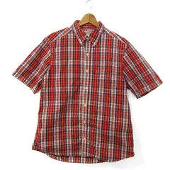 リーバイス 半袖シャツ トップス チェック柄 大きいサイズ レッドタブ メンズ XLサイズ レッド Levi's 【中古】