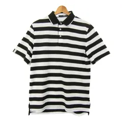 アールエルエックス ラルフローレン ポロシャツ トップス 半袖 ボーダー柄 メンズ Pサイズ 黒×白 RLX RALPH LAUREN 【中古】