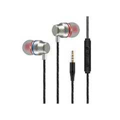 イヤホン 有線 3.5mm マイク付き リモコン付き HIFI音質 重低音 3.5mmジャック 音量調整 ノイズキャンセリング 通話可能 ハイレゾ クリア通話 音量調節 ステレオイヤフォン ヘッドホン 高遮音性 ノイズ遮断 テレワーク ホワイト T1157