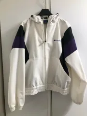 チャンピオン 白 バイカラー ウィンドブレーカー ジャケット