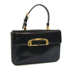 極美品‼︎ ◇ROGER VIVIER◇ チェーンショルダー/パテント/BLACK 