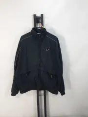 ナイキ ソロスウッシュ ウィンドブレーカー ウーブン トラックジャージ ジャケット ブラック L