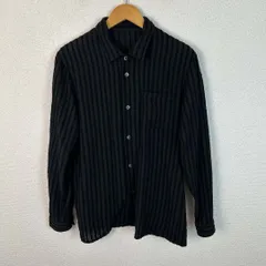 COMME CA DU MODE MEN コムサデモードメン 長袖シャツ ストライプ ブラック Mサイズ メンズ 古着 モード