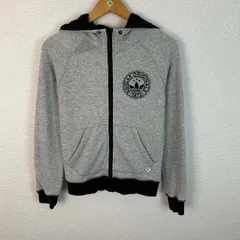 adidas アディダス ジップアップパーカー ロゴ刺繍 グレー Mサイズ レディース 古着 スポーツMIX　Y2K