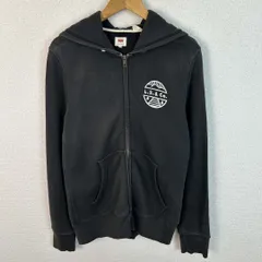 Levi's リーバイス ジップアップパーカー スウェット ロゴプリント ブラック Sサイズ メンズ 古着 アメカジ