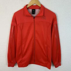 adidas アディダス トラックジャケット ジャージ ロゴプリント レッド Lサイズ メンズ 古着 スポーツMIX