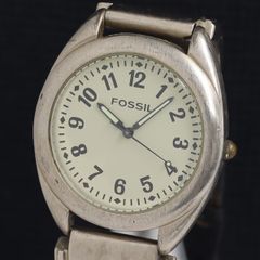 新品電池/稼働 FOSSIL クォーツ メンズ 腕時計 ヴィンテージ アメカジ