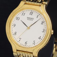 1992年製 SEIKO セイコー SX タンク型 メンズ ゴールド 新品電池