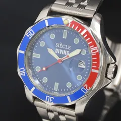 QZ SIECLE DIVING 青文字盤 デイト レディース腕時計 2000000 NSK KRK