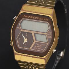 CITIZEN アナデジテンプ 8988-Q01920 ゴールド 希少 レトロ - メルカリ