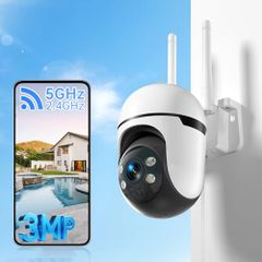 防犯カメラ 屋外 ソーラー ワイヤレス 2.4/5GHZ WiFi対応 新品】【2025新登場・5G/2.4G WiFi対応・360°自動追尾】JUFLSKY 防犯