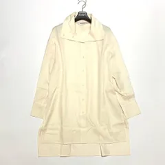 美品 CABaN キャバン ウールツイル ハイネック ロングシャツ ハイネック オーバーサイズ wool アイボリー Sサイズ