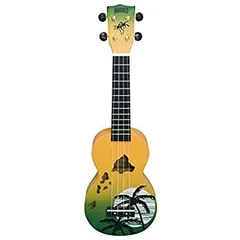【中古】MAHALO ソプラノ UKULELE デザイナーシリーズ ハワイ MD1 HA グリーン バースト