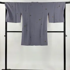 【美品】 道行 身丈96.5cm 裄丈67cm M 和装コート 都衿 駒 金彩 縮緬 薄紫 正絹 名品 【中古】