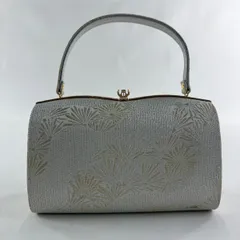和装バッグ 優品 フォーマル 金鷲 花柄 金銀糸 銀色 正絹 和装小物  【中古】