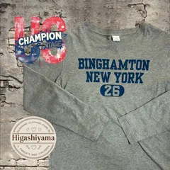 【Champion】90s復刻トリコタグ カレッジロゴ長袖Tシャツ ビンガムトン XL