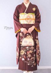 ◇名品□未使用に近い□銀通し□落款入り□染め分け□辻が花振袖一式 
