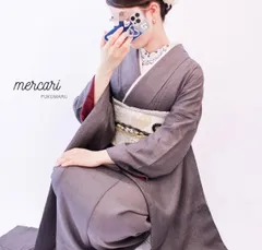 シンプル　灰紫　振袖　成人式　フルセット　正絹