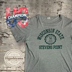 【Champion】80s復刻トリコタグ カレッジロゴTシャツ ウィスコンシン L 古着