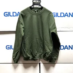 新品未使用 GILDAN ギルダン セットイン トレーナー ミリタリーグリーン XS,S,M,L,XLサイズ 深緑色 8.0oz ダークグリーン 無地 裏起毛 長袖 クルーネック スウェット スエット セットアップ セットイン ミリタリー