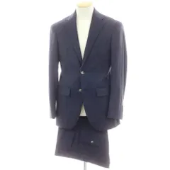 【中古】ルビアム LUBIAM ウールポリウレタン 2つボタンスーツ ネイビー【サイズ44】【メンズ】 中古】ルビアム LUBIAM ウールポリウレタン 2つボタンスーツ ネイビー
