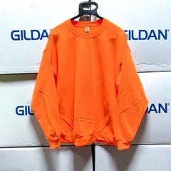 新品未使用 GILDAN ギルダン セットイン トレーナー セーフティオレンジ XS,S,M,L,XLサイズ 8.0oz ネオンオレンジ セーフティーオレンジ 無地 裏起毛 長袖 クルーネック スウェット スエット セットアップ セットイン ミリタリー