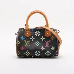 美品 ルイヴィトン モノグラム マルチカラー ミニスピーディ ノワール M92644 2WAY ショルダーバッグ 斜め掛け レディース MMM DA52-4【中古】