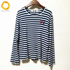 【美品】プレイコムデギャルソン ボーダー長袖Tシャツ　Lサイズ 楽天市場】ボーダー 長袖（ブランドコムデギャルソン）（Tシャツ