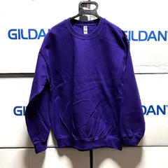 新品未使用 GILDAN ギルダン セットイン トレーナー パープル XS,S,M,L,XLサイズ 紫色 8.0oz 無地 裏起毛 長袖 クルーネック スウェット スエット セットアップ セットイン ミリタリー