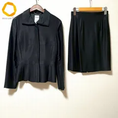#anc セリーヌ CELINE セットアップ 40 黒系 スカートスーツ ヴィンテージ フランス製 光沢 美品 レディース [967913]のサムネイル