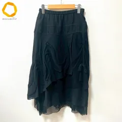 #anc エイココンドウ EIKO KONDO スカート 黒 麻 メッシュ 異素材 紐 レディース [974042]のサムネイル