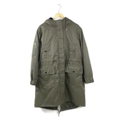 THEORY　セオリー　01-8309618-685-906　ダウンライナー付きロングコート　フードコート　ミリタリー　ナイロンツイル　Lサイズ　カーキ