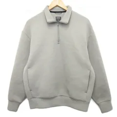 ユニクロ UNIQLO ウルトラストレッチドライスウェットハーフジッププルオーバー シャツ M 灰 グレー ■YHS8 1017
