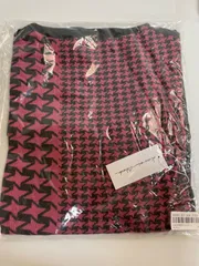 A【A21-06】◇ Kawai Okado LLサイズ　ワンピース　濃いピンク色　千鳥柄