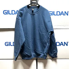 新品未使用 GILDAN ギルダン セットイン トレーナー インディゴブルー XS,S,M,L,XLサイズ 青色 8.0oz インディゴ ブルー 無地 裏起毛 長袖 クルーネック スウェット スエット セットアップ セットイン ミリタリー