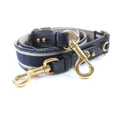 良品★Christian Dior クリスチャンディオール S8553CBTE キャンバス エンブロイダリー ロゴデザイン ショルダーストラップ ネイビー イタリア製 レディース