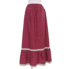 未使用品◇GUCCI グッチ 741252 ZAM1S コットン インターロッキングG 花柄 裾フレア ロング スカート マルチ 36 イタリア製 正規品 レディースのサムネイル