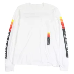 美品□CHROME HEARTS クロムハーツ コットン100％ メイドインハリウッド ロゴプリント 長袖 ロングスリーブＴシャツ ホワイト M USA製 メンズ