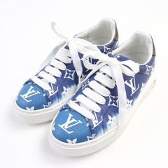 Louis Vuitton 青 モノグラム スニーカー 38 24cm - メルカリ