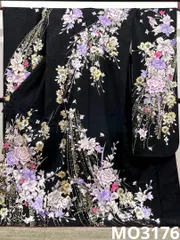 振袖 金彩 刺繍 薔薇 紋意匠 身丈170cm 撥水加工済 MO3176