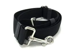 ■美品■ COACH コーチ キャンバス×レザー バッグ用 ショルダーストラップ 肩掛け 斜め掛け レディース ブラック系 FS5466