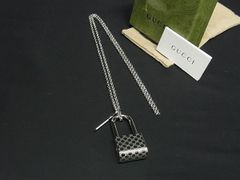 新品希少 保護フィルム付 GUCCI 南京錠 ネックレス カデナ 052 - メルカリ