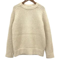 美品 Deuxieme Classe ドゥーズィエムクラス ウールコットン ワッフルニット セーター アイボリー レディース 古着 中古 USED