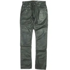 Nudie Jeans ヌーディージーンズ イタリア製 THIN FINN スリムフィット コーティングデニムパンツ NJ2933 30 BLACK COATEAD INDIGO ジップフライ ジーンズ ボトムス g24269