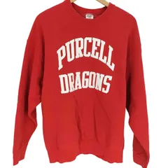 フルーツオブザルーム FRUIT OF THE LOOM 80-90S USA製 裏起毛 カレッジ フットボールチーム プリント クルーネック プルオーバー スウェット メンズ import：XL 