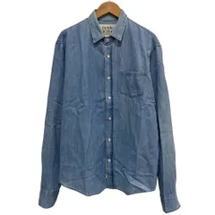 美品 Frank&Eileen フランクアンドアイリーン LUKE ヴィンテージ加工 長袖 デニムシャツ サイズXS ブルー メンズ 古着 中古 USED