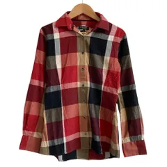 美品 BLACK LABEL CRESTBRIDGE ブラックレーベルクレストブリッジ チェック柄 長袖 シャツ ブラウス サイズ2 レッド系 レディース 古着 中古 USED