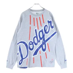 NEW ERA (ニューエラ) ×XLARGE ×Los Angeles Dodgers L/S BIG LOGO TEE エクストララージ ロサンゼルスドジャース ビッグロゴ 長袖Tシャツ カットソー グレー
