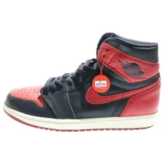 NIKE (ナイキ) 【観賞用2016年製】 AIR JORDAN 1 RETRO HIGH OG BANNED BRED 555088-001 エアジョーダン1 ブレッド ハイカットスニーカー レッド/ブラック US10.5/28.5cm